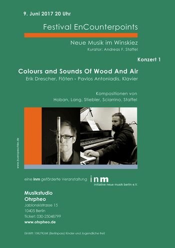 Colours and Sounds of Wood and Air - Eric Drescher | Flöten Pavlos Antoniadis | Klavier - Musikstudio Ohrpheo